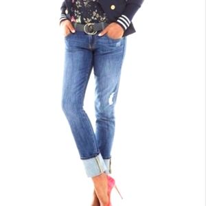 CAbi Mojave Slim Boyfriend Jeans Distressed Sz 6